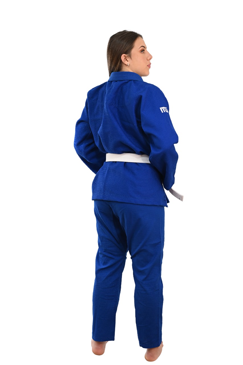 Kimono In The Guard Feminino Xadrez Azul