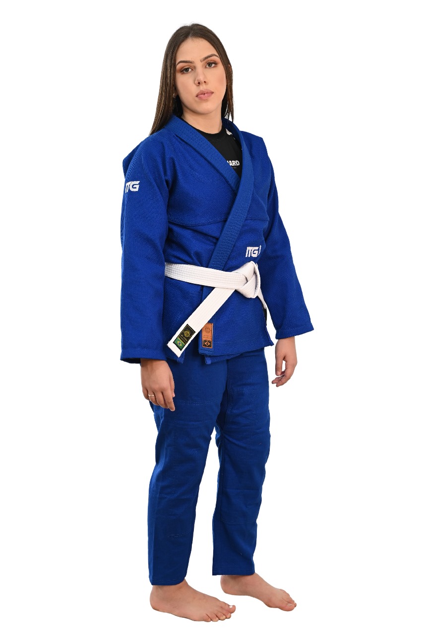Kimono In The Guard Feminino Xadrez Azul