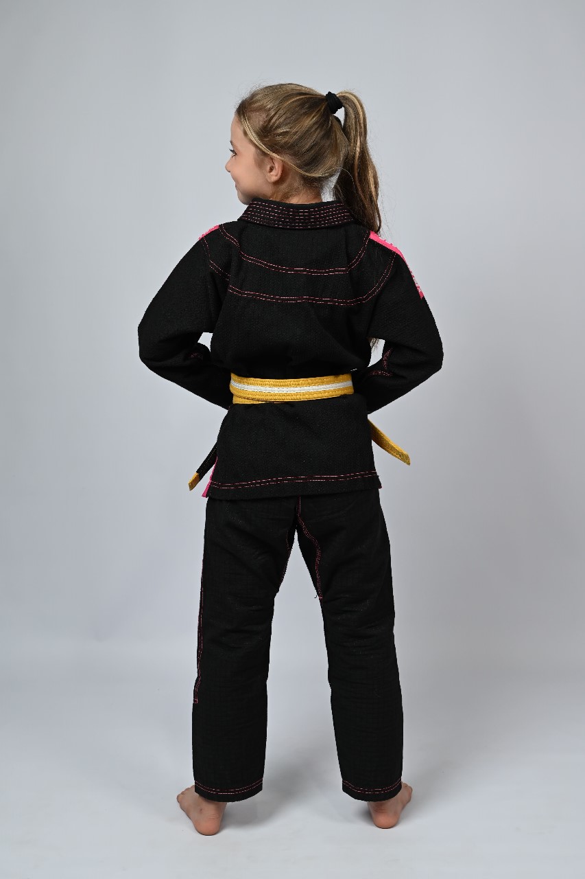 Kimono Infantil In The Guard Pink Preto